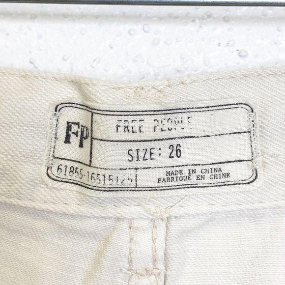 Free People Denim Embroidered Waist Shorts 26 - Picture 5 of 8